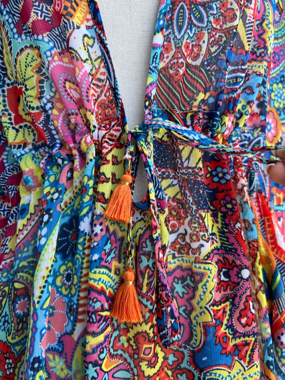 Bleu Rod Beattie Multicolor Paisley Swim Coverup - Picture 5 of 12